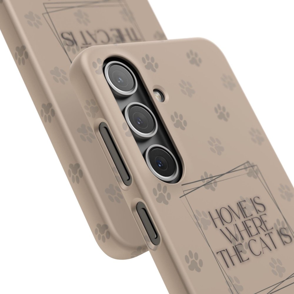 Home Is Where the Cat Phone Case – Cute Feline Lover Cover – Cat Mom Gift - Love From Snowy Shop