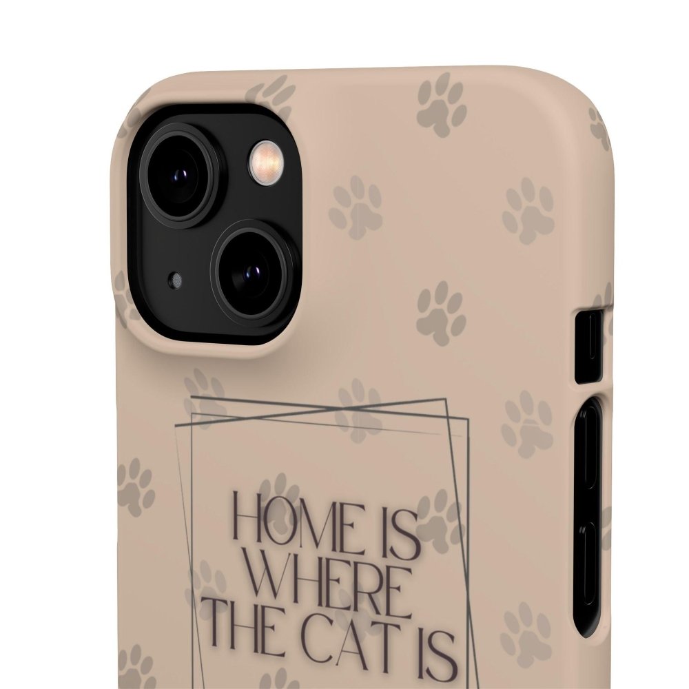 Home Is Where the Cat Phone Case – Cute Feline Lover Cover – Cat Mom Gift - Love From Snowy Shop
