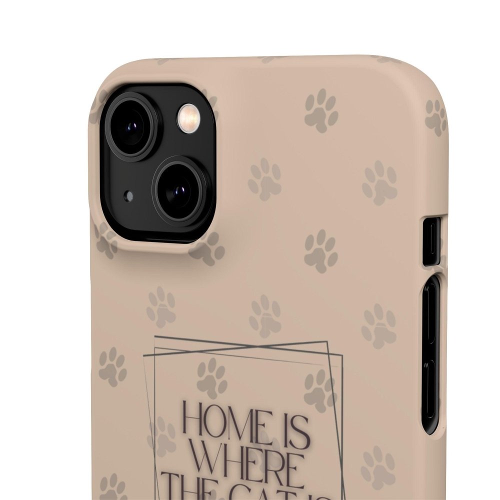 Home Is Where the Cat Phone Case – Cute Feline Lover Cover – Cat Mom Gift - Love From Snowy Shop