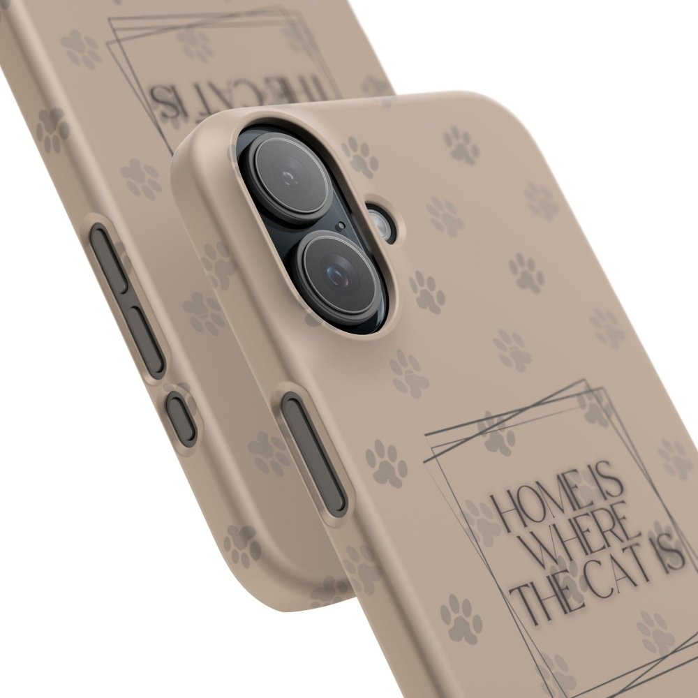 Home Is Where the Cat Phone Case – Cute Feline Lover Cover – Cat Mom Gift - Love From Snowy Shop