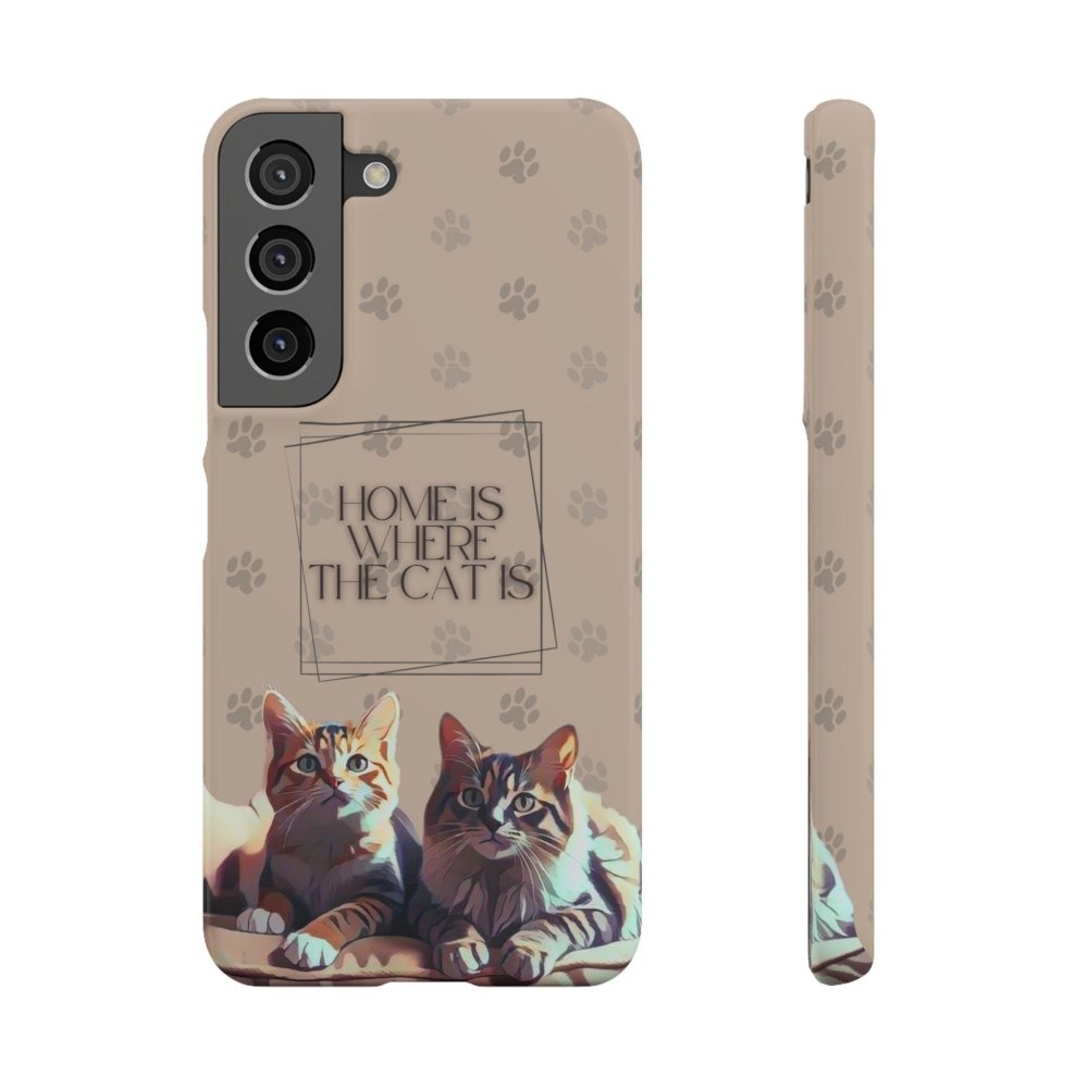 Home Is Where the Cat Phone Case – Cute Feline Lover Cover – Cat Mom Gift - Love From Snowy Shop
