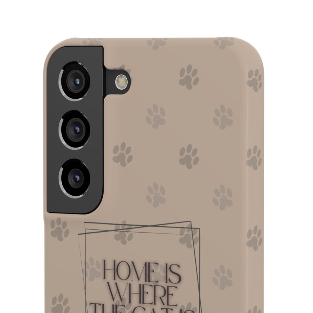 Home Is Where the Cat Phone Case – Cute Feline Lover Cover – Cat Mom Gift - Love From Snowy Shop