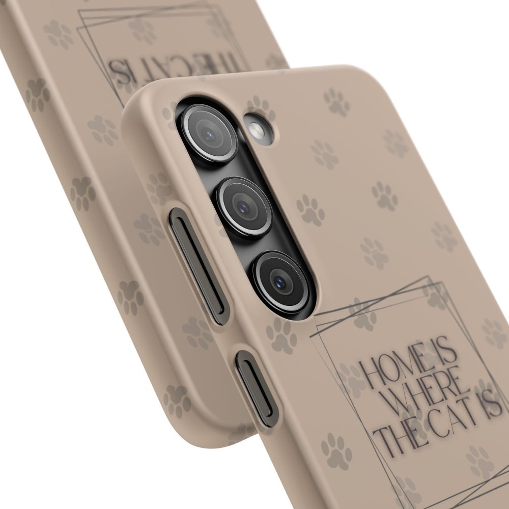 Home Is Where the Cat Phone Case – Cute Feline Lover Cover – Cat Mom Gift - Love From Snowy Shop