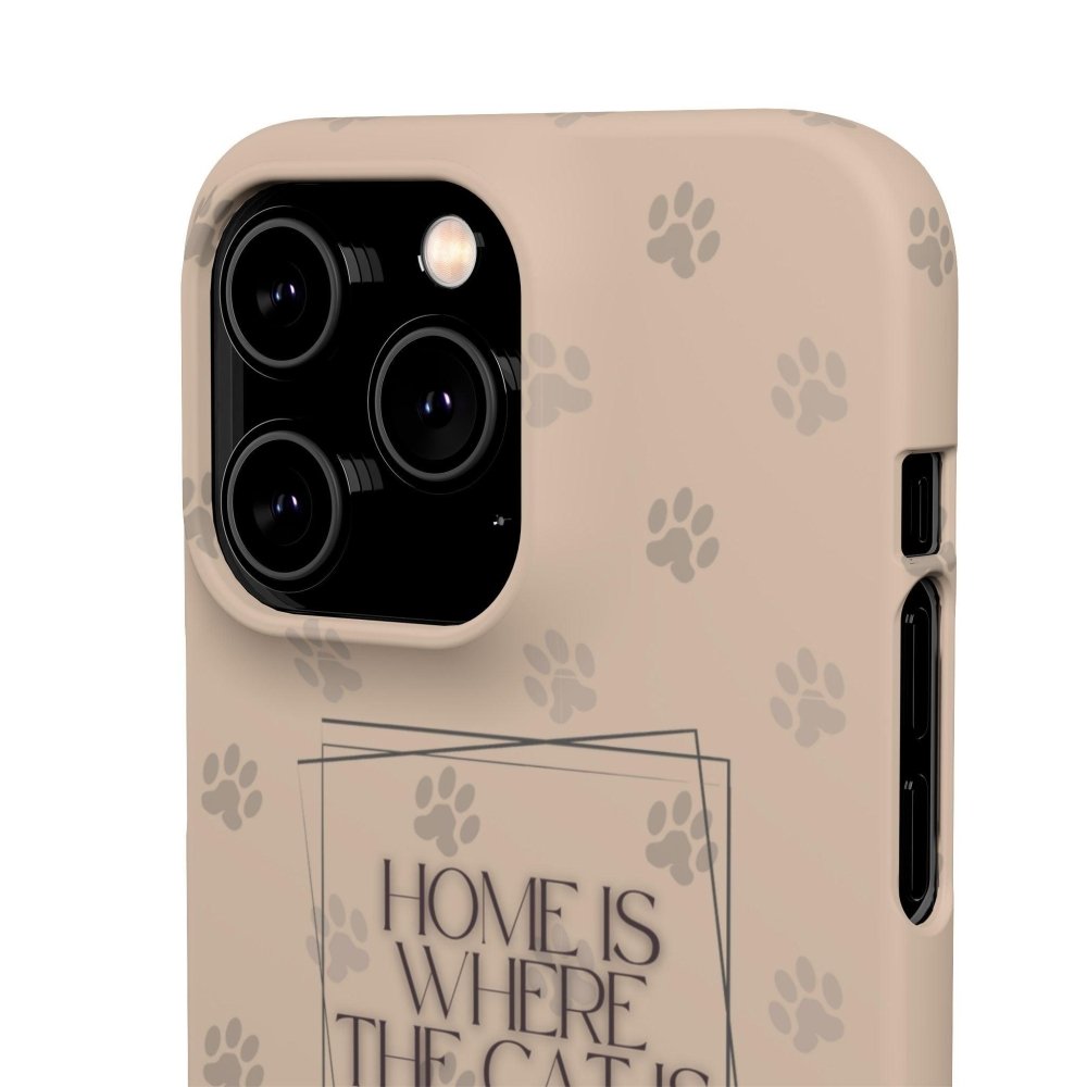 Home Is Where the Cat Phone Case – Cute Feline Lover Cover – Cat Mom Gift - Love From Snowy Shop