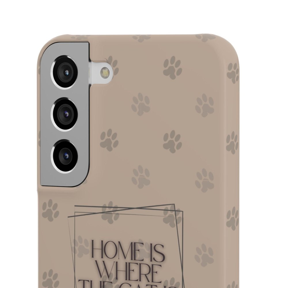 Home Is Where the Cat Phone Case – Cute Feline Lover Cover – Cat Mom Gift - Love From Snowy Shop