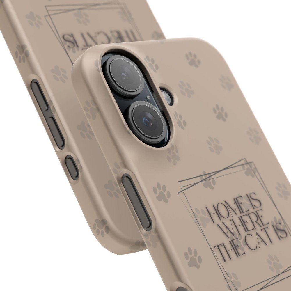Home Is Where the Cat Phone Case – Cute Feline Lover Cover – Cat Mom Gift - Love From Snowy Shop