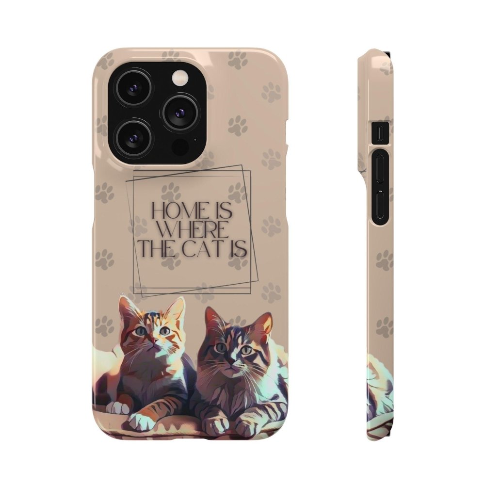 Home Is Where the Cat Phone Case – Cute Feline Lover Cover – Cat Mom Gift - Love From Snowy Shop
