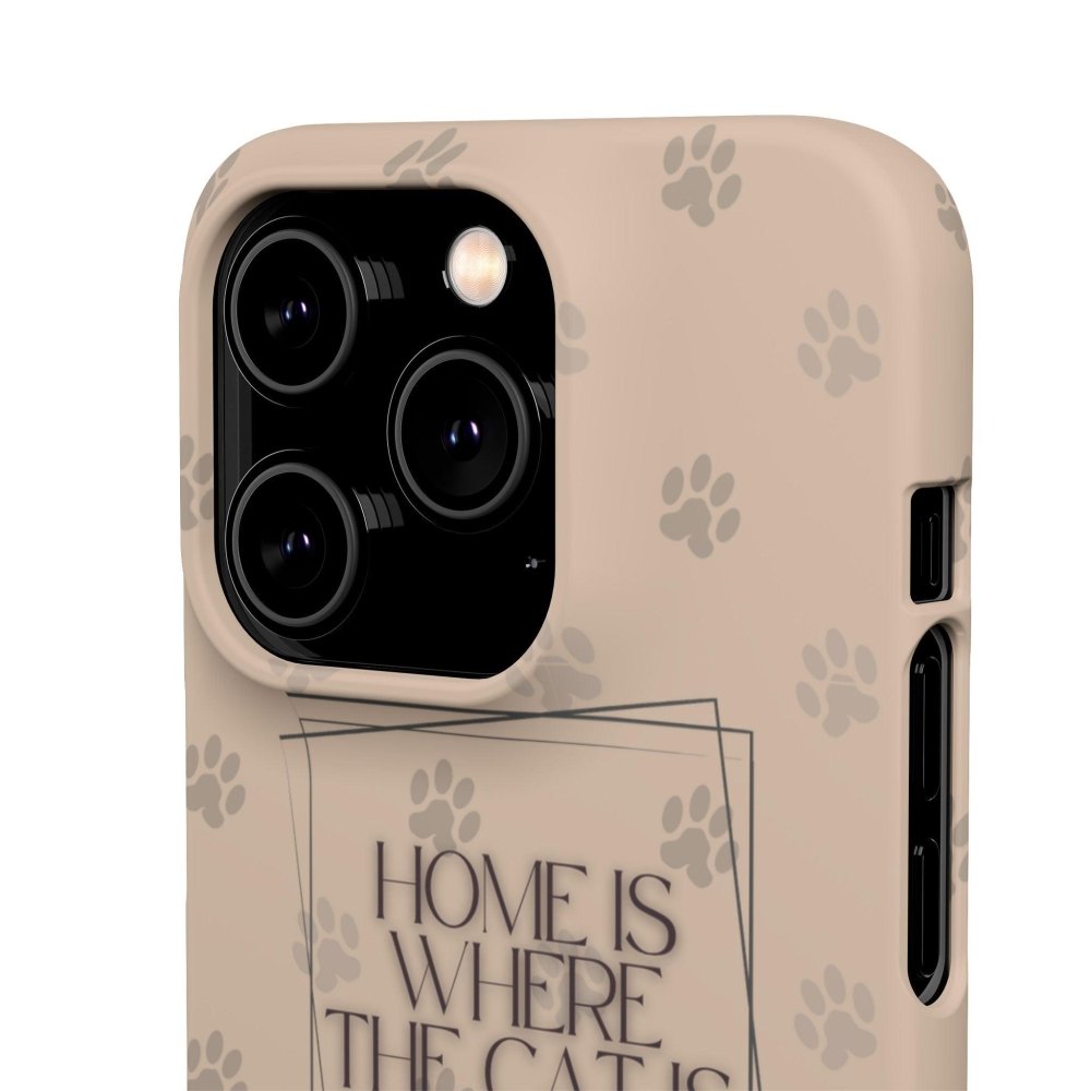 Home Is Where the Cat Phone Case – Cute Feline Lover Cover – Cat Mom Gift - Love From Snowy Shop