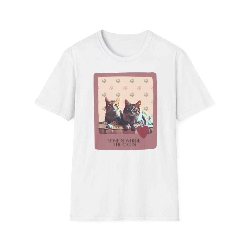 Home Is Where the Cat T-Shirt – Cute Cat Lover Tee – Gift for Pet Parents - Love From Snowy Shop