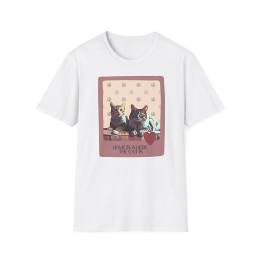 Home Is Where the Cat T-Shirt – Cute Cat Lover Tee – Gift for Pet Parents - Love From Snowy Shop