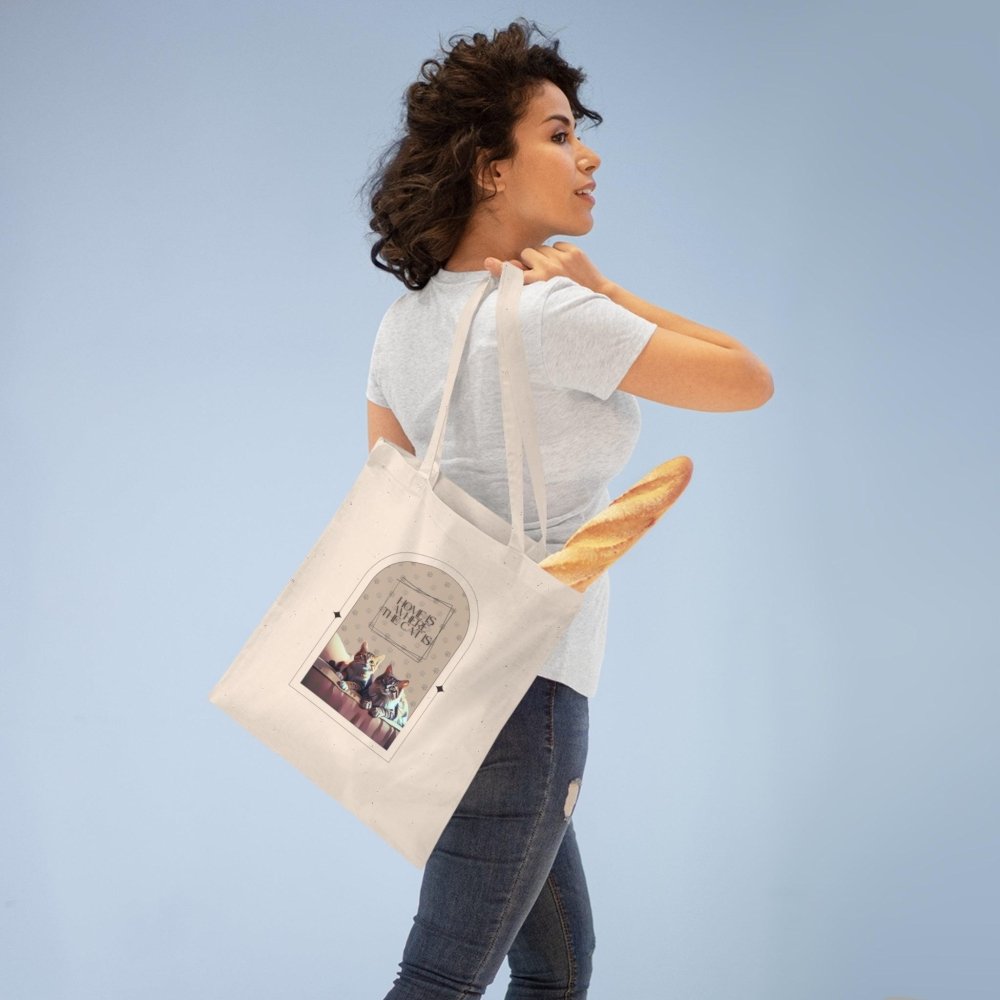 Home Is Where the Cat Tote Bag – Reusable Funny Cat Lover Bag – Pet Parent Gift - Love From Snowy Shop