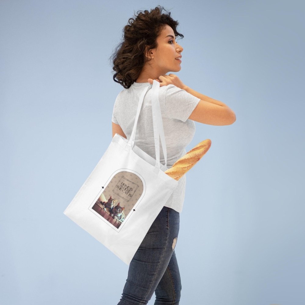 Home Is Where the Cat Tote Bag – Reusable Funny Cat Lover Bag – Pet Parent Gift - Love From Snowy Shop