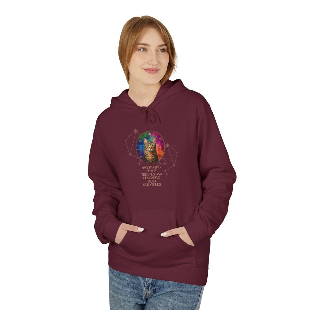 Mystical Cat Hoodie – “Peace Treaties & Head Scratches” Funny Astrology Cat Sweatshirt - Love From Snowy Shop