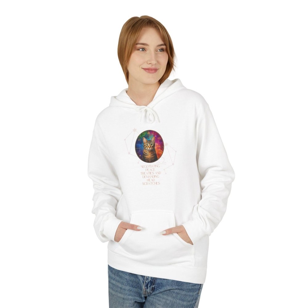 Mystical Cat Hoodie – “Peace Treaties & Head Scratches” Funny Astrology Cat Sweatshirt - Love From Snowy Shop
