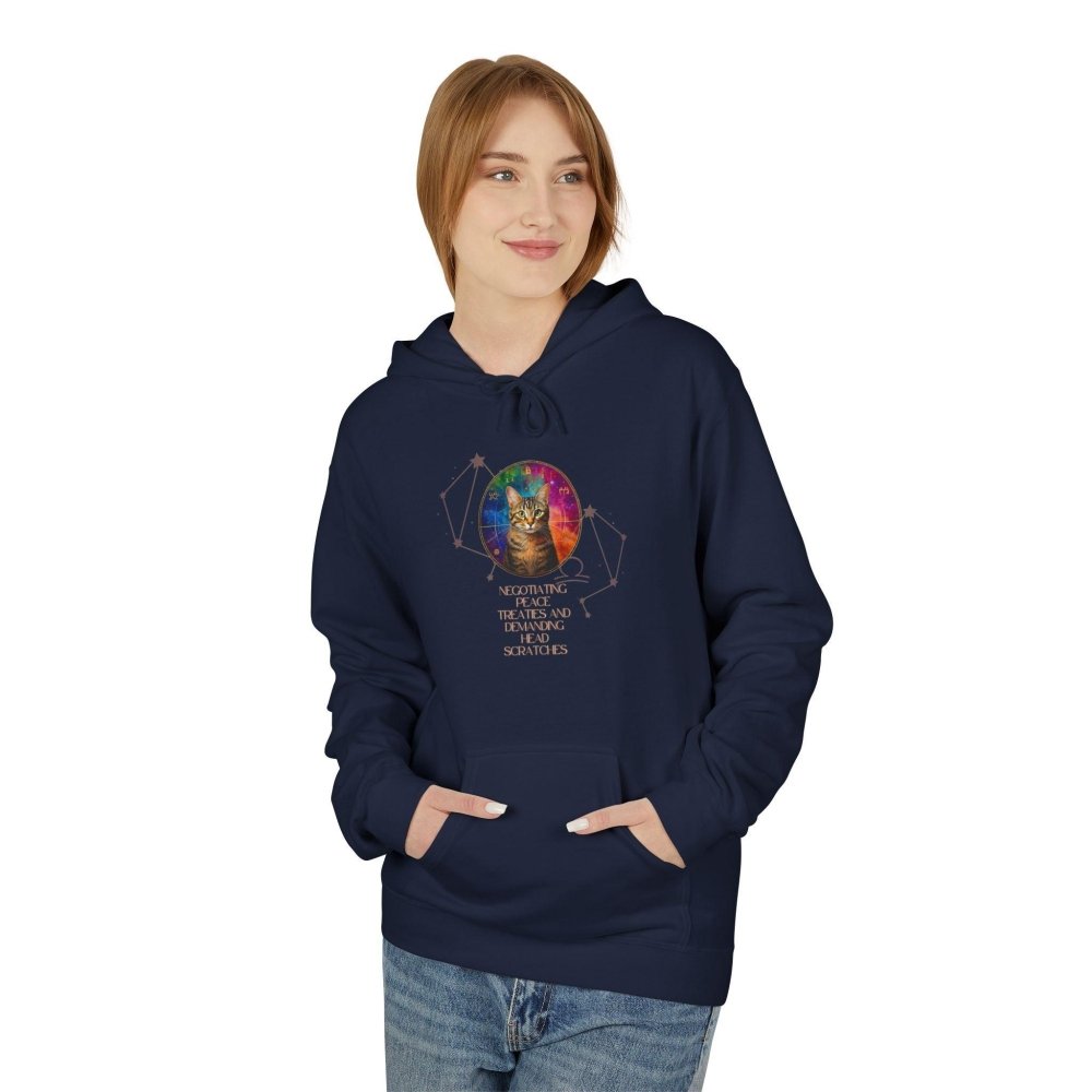 Mystical Cat Hoodie – “Peace Treaties & Head Scratches” Funny Astrology Cat Sweatshirt - Love From Snowy Shop