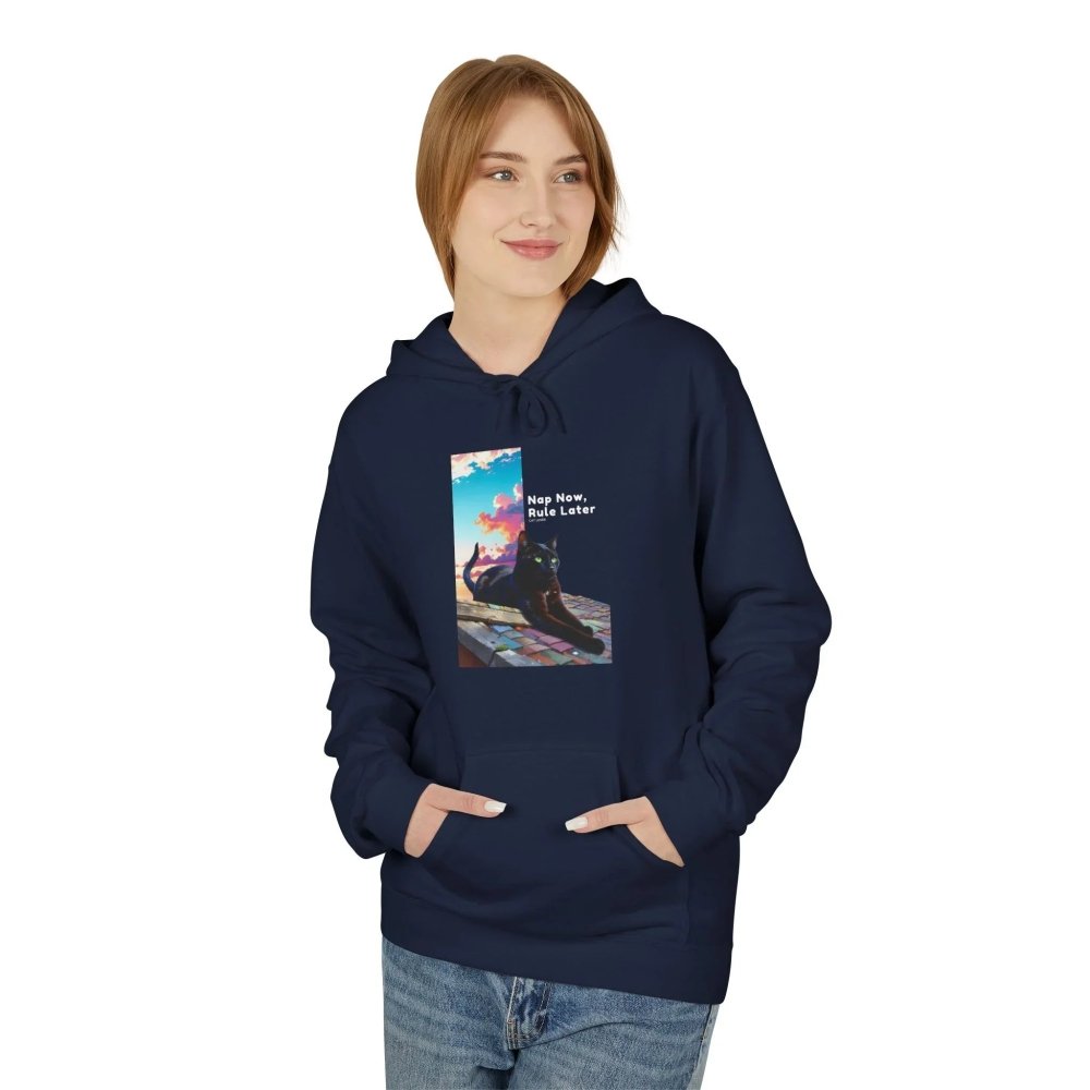 Nap Now, Rule Later Hoodie - Cozy Cat Lover Sweatshirt for Fall - Love From Snowy Shop