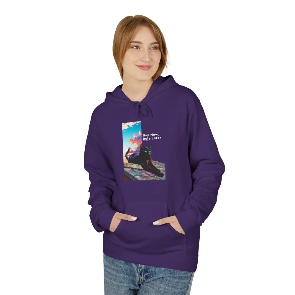 Nap Now, Rule Later Hoodie - Cozy Cat Lover Sweatshirt for Fall - Love From Snowy Shop