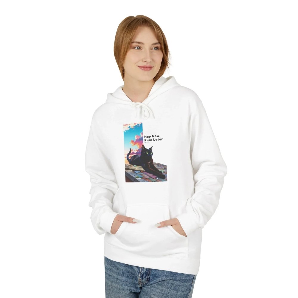 Nap Now, Rule Later Hoodie - Cozy Cat Lover Sweatshirt for Fall - Love From Snowy Shop