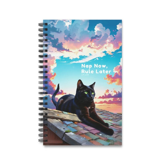 Nap Now, Rule Later Journal - Funny Cat Notebook for Notes - Love From Snowy Shop