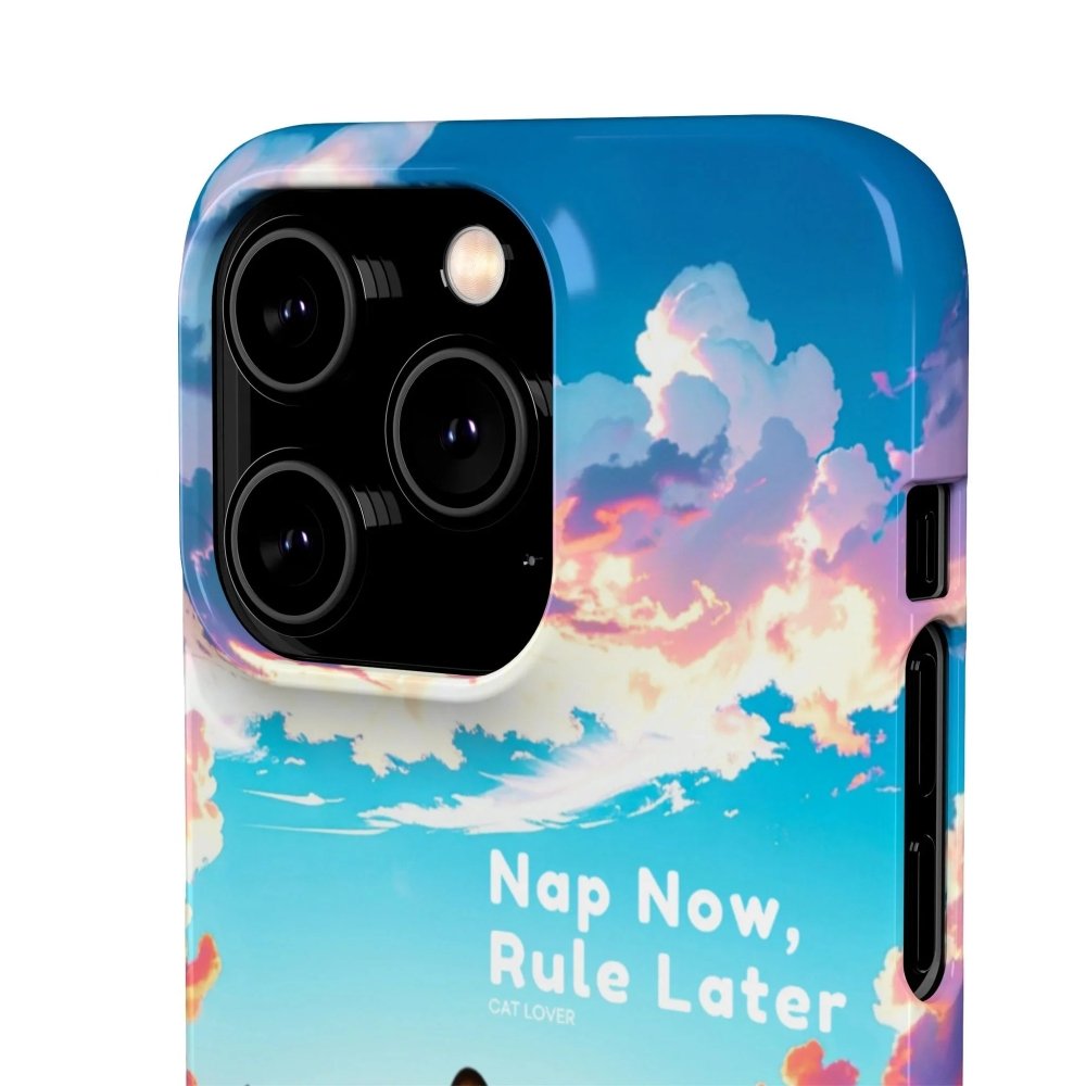 Nap Now, Rule Later Phone Case - Lazy Cat Phone Cover - Love From Snowy Shop