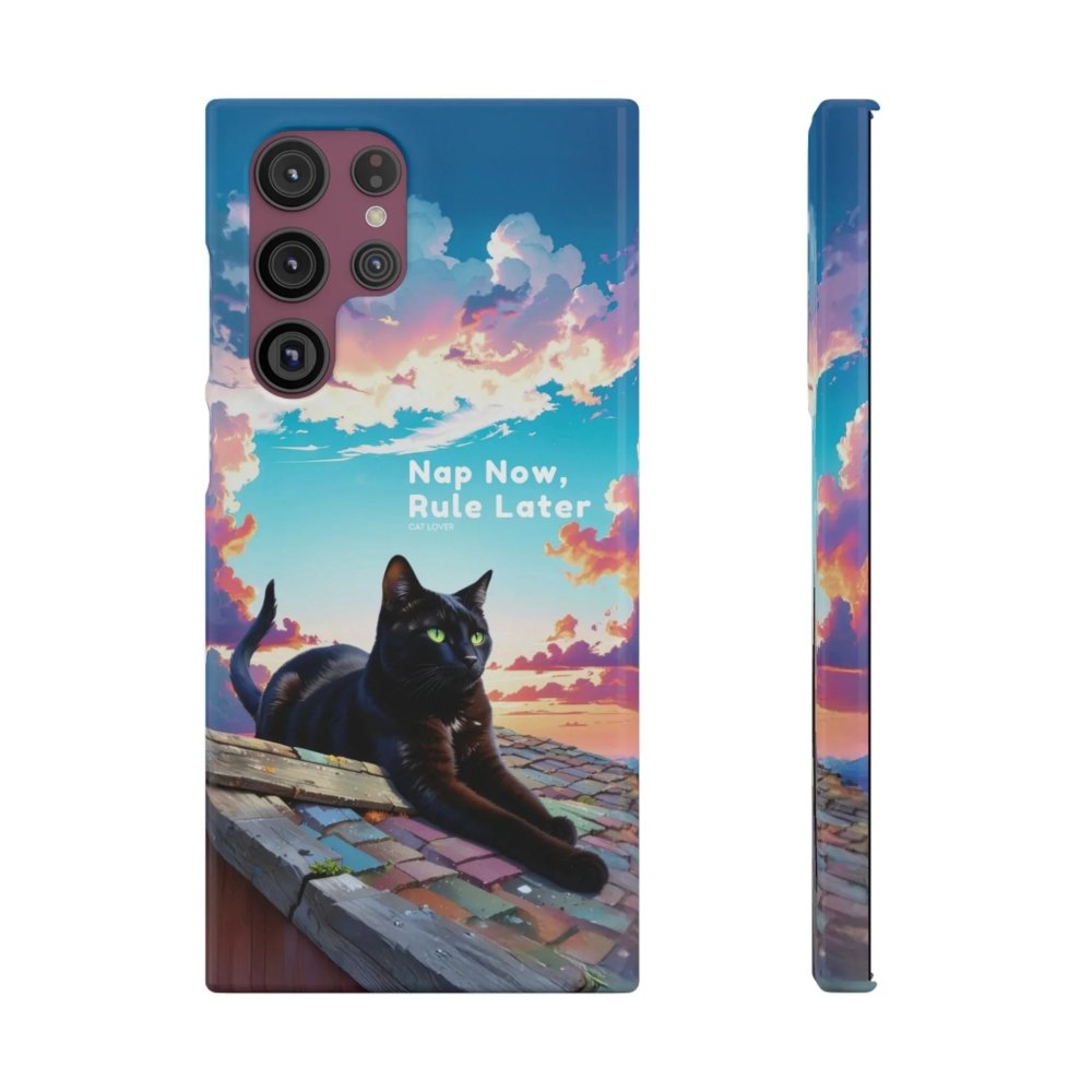 Nap Now, Rule Later Phone Case - Lazy Cat Phone Cover - Love From Snowy Shop