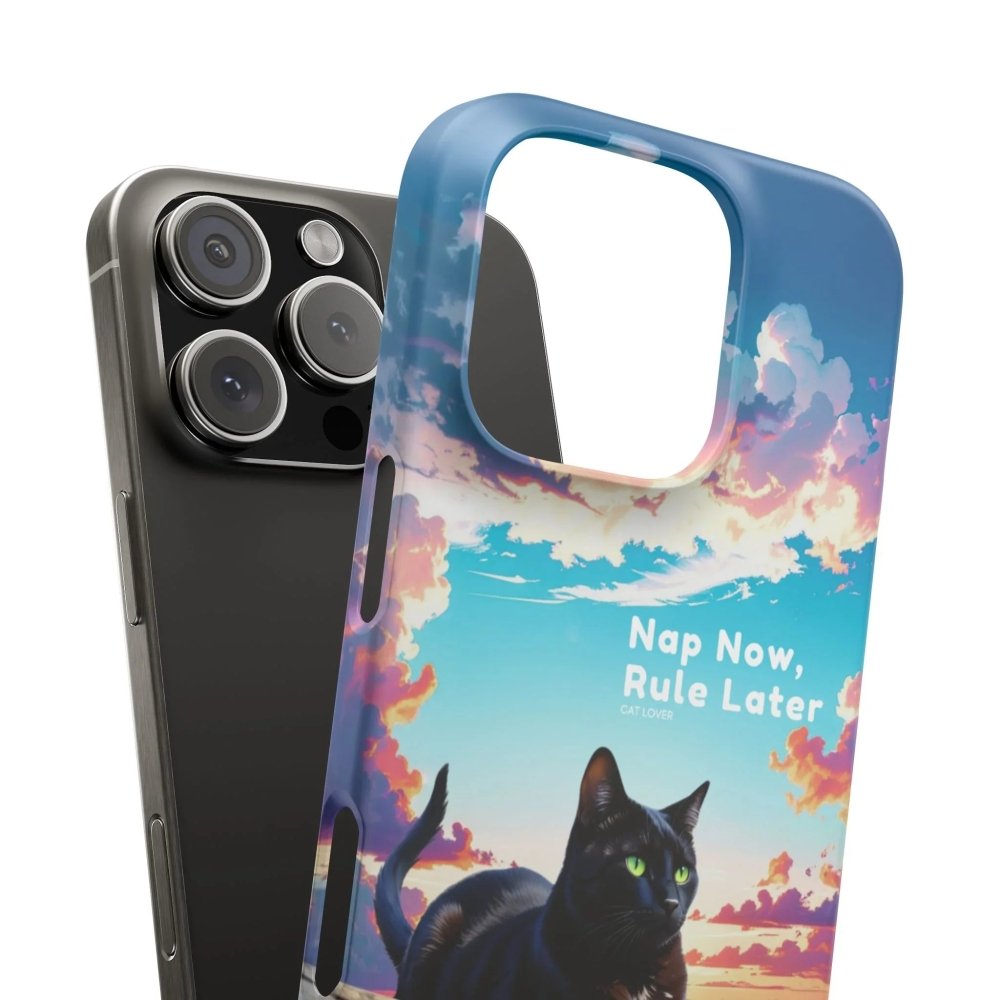 Nap Now, Rule Later Phone Case - Lazy Cat Phone Cover - Love From Snowy Shop