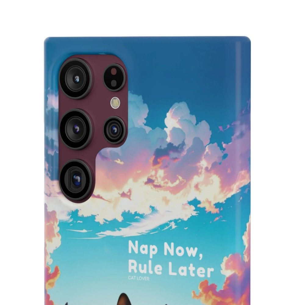 Nap Now, Rule Later Phone Case - Lazy Cat Phone Cover - Love From Snowy Shop