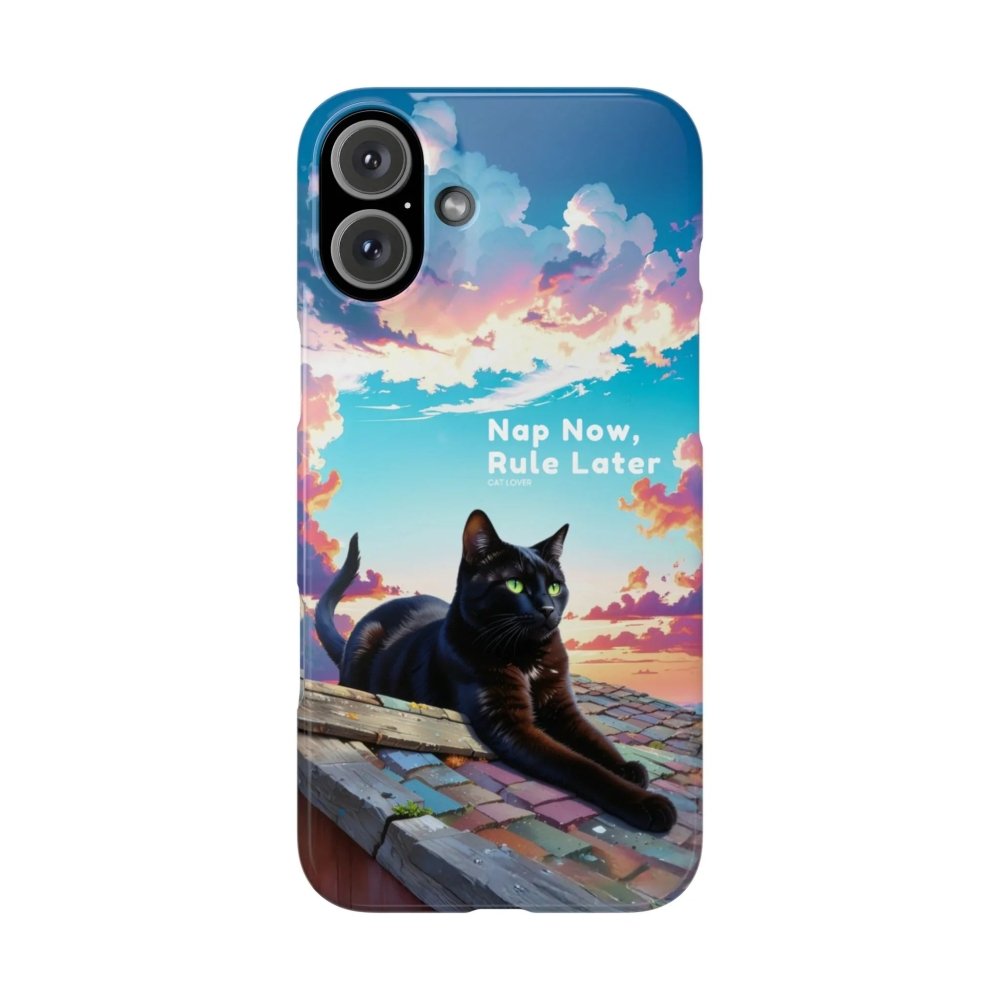 Nap Now, Rule Later Phone Case - Lazy Cat Phone Cover - Love From Snowy Shop