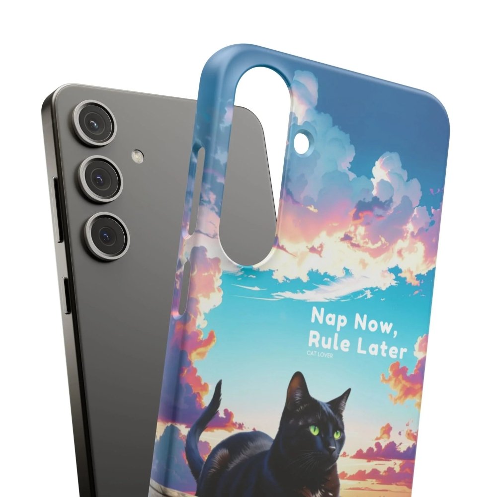 Nap Now, Rule Later Phone Case - Lazy Cat Phone Cover - Love From Snowy Shop