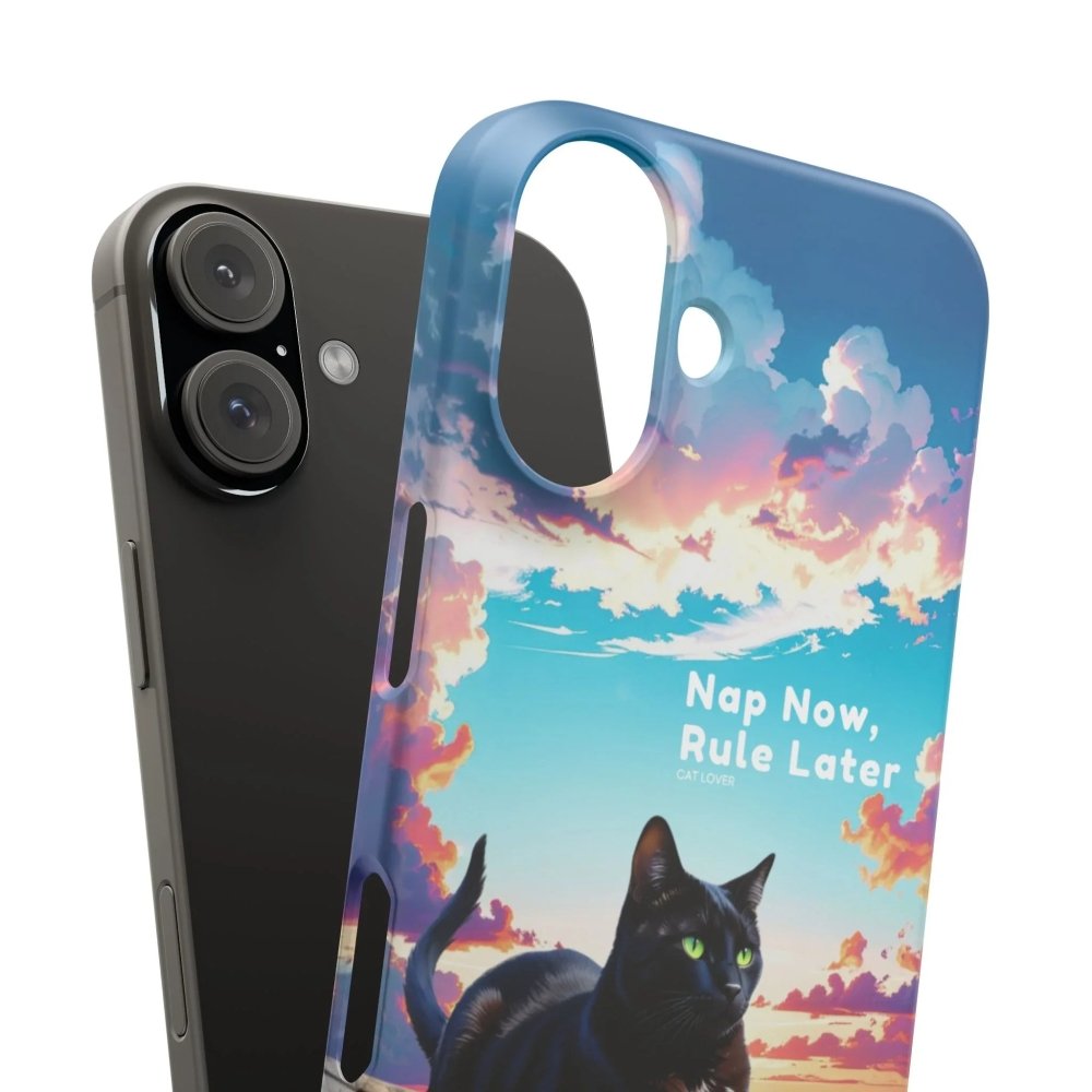 Nap Now, Rule Later Phone Case - Lazy Cat Phone Cover - Love From Snowy Shop