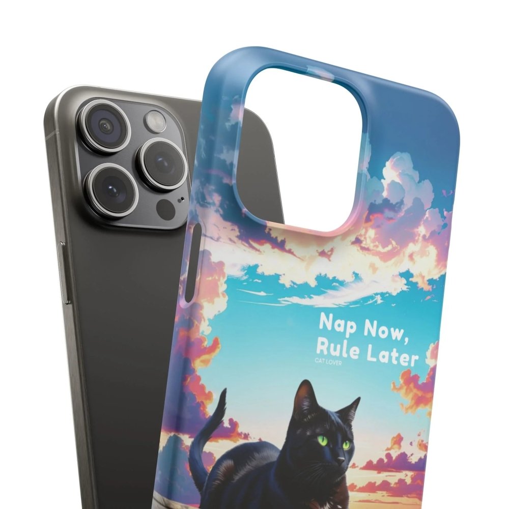 Nap Now, Rule Later Phone Case - Lazy Cat Phone Cover - Love From Snowy Shop