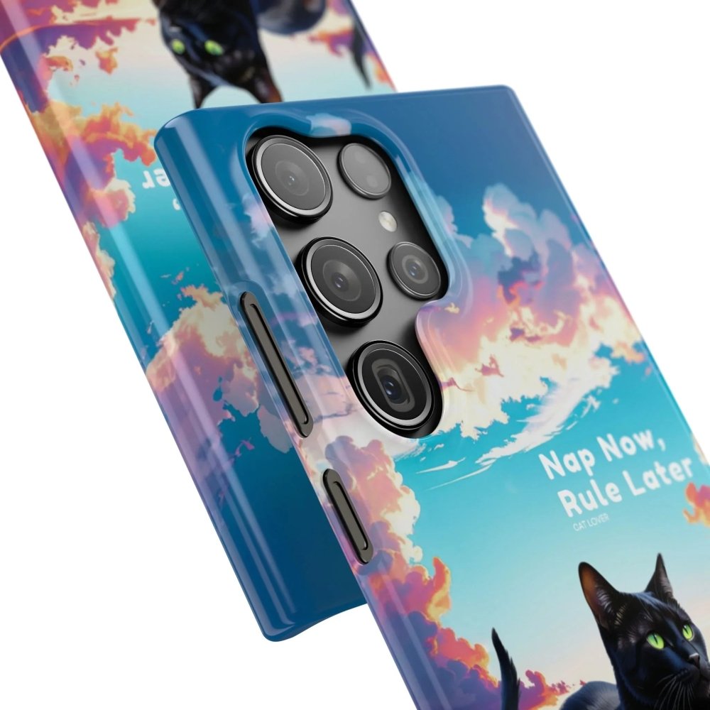 Nap Now, Rule Later Phone Case - Lazy Cat Phone Cover - Love From Snowy Shop