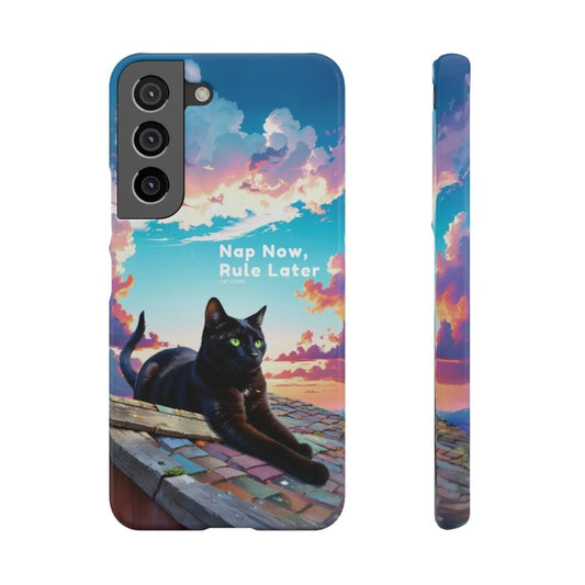 Nap Now, Rule Later Phone Case - Lazy Cat Phone Cover - Love From Snowy Shop