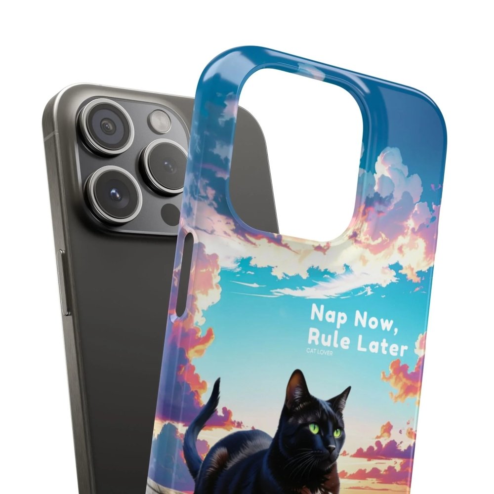 Nap Now, Rule Later Phone Case - Lazy Cat Phone Cover - Love From Snowy Shop
