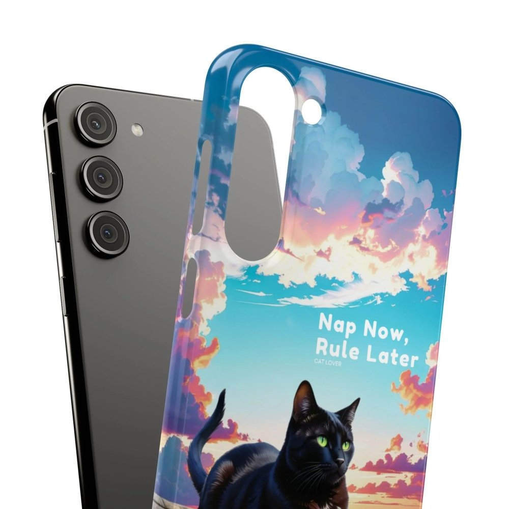Nap Now, Rule Later Phone Case - Lazy Cat Phone Cover - Love From Snowy Shop