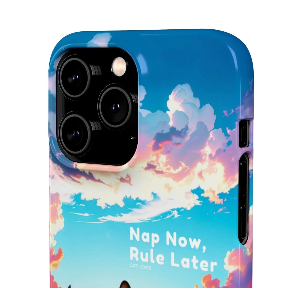 Nap Now, Rule Later Phone Case - Lazy Cat Phone Cover - Love From Snowy Shop