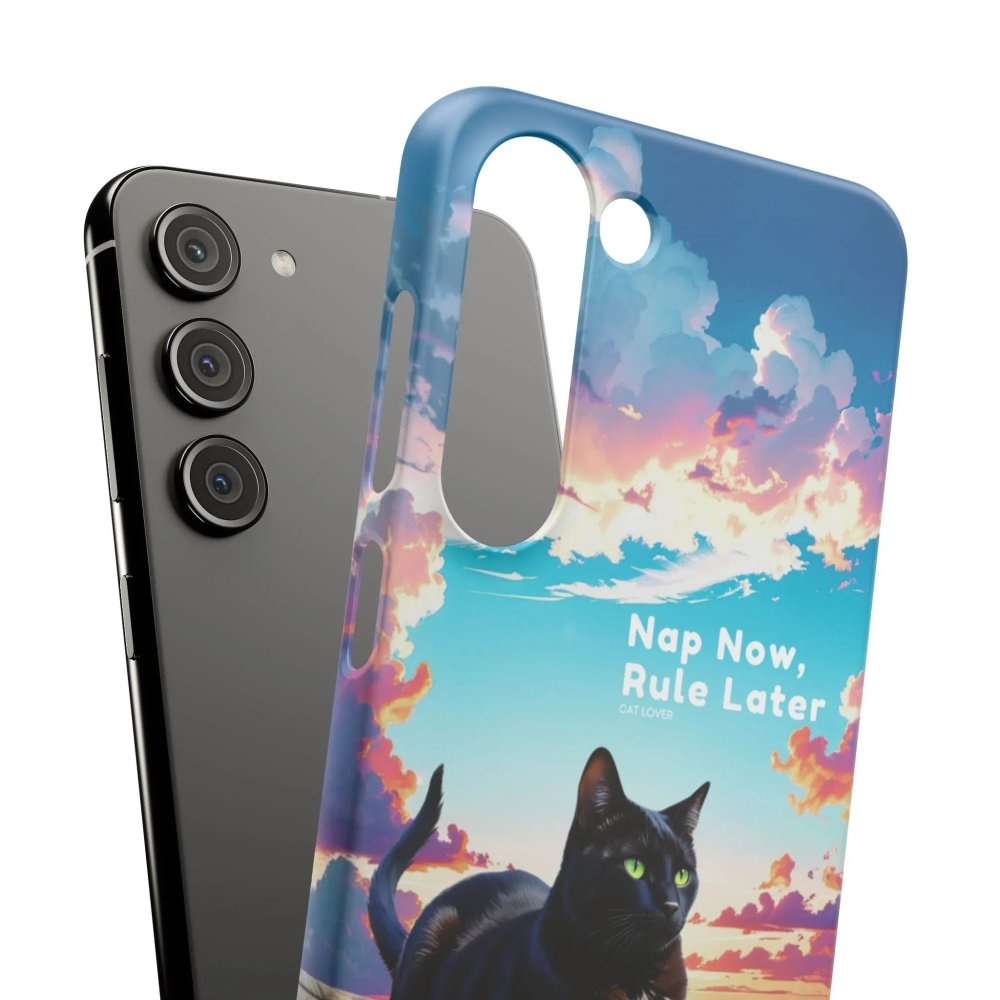 Nap Now, Rule Later Phone Case - Lazy Cat Phone Cover - Love From Snowy Shop