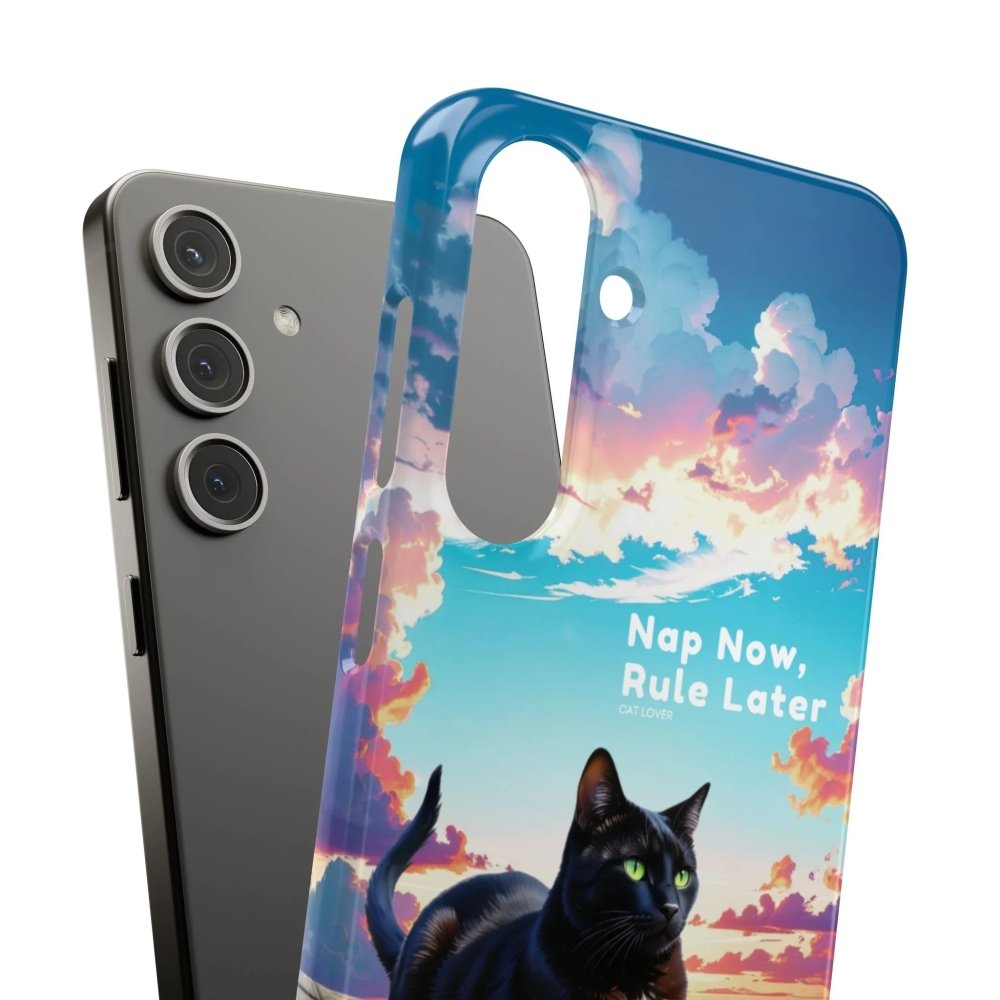 Nap Now, Rule Later Phone Case - Lazy Cat Phone Cover - Love From Snowy Shop