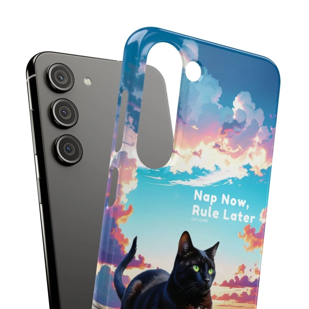Nap Now, Rule Later Phone Case - Lazy Cat Phone Cover - Love From Snowy Shop