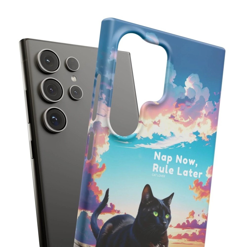 Nap Now, Rule Later Phone Case - Lazy Cat Phone Cover - Love From Snowy Shop