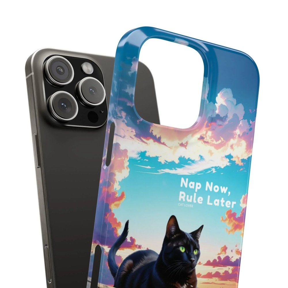 Nap Now, Rule Later Phone Case - Lazy Cat Phone Cover - Love From Snowy Shop