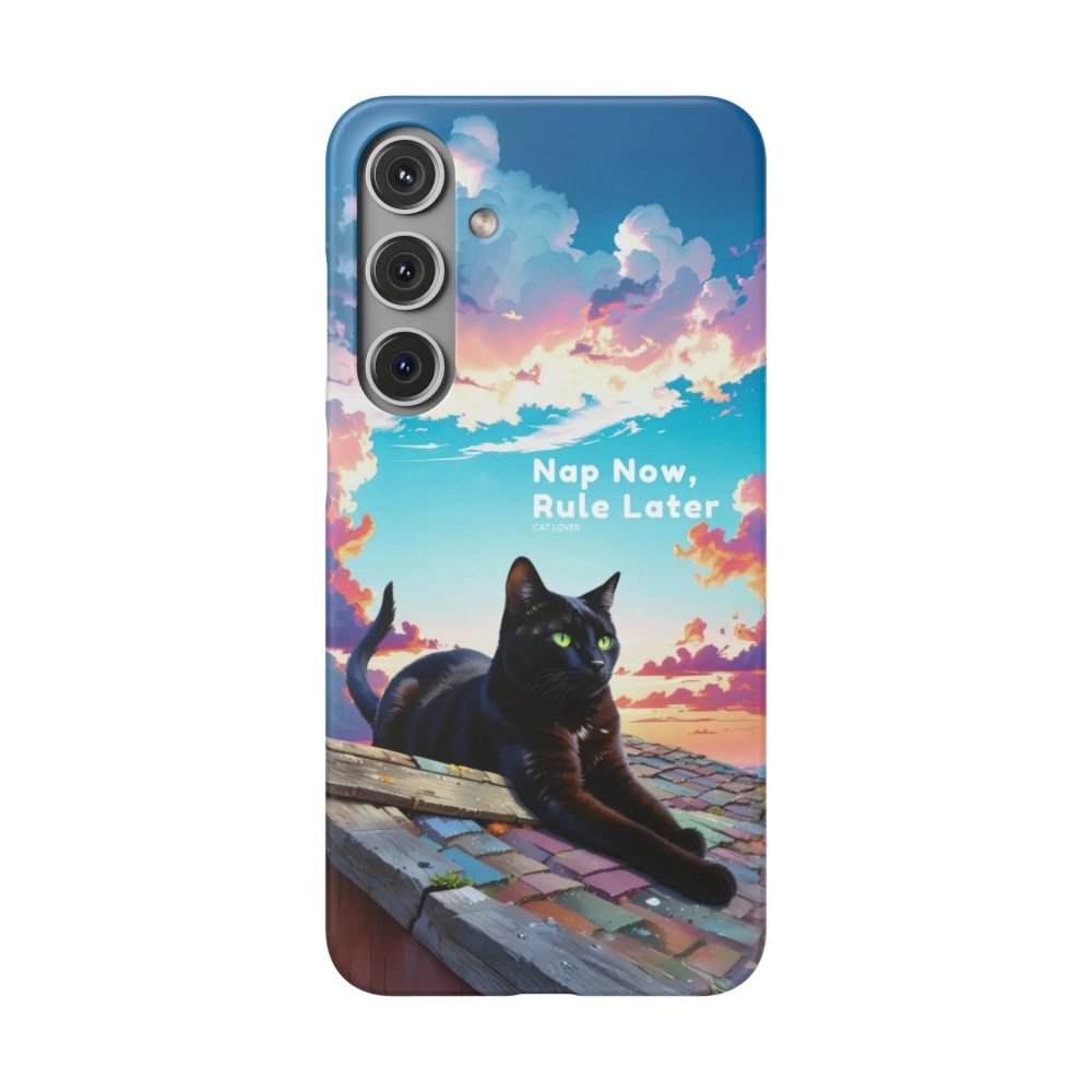 Nap Now, Rule Later Phone Case - Lazy Cat Phone Cover - Love From Snowy Shop