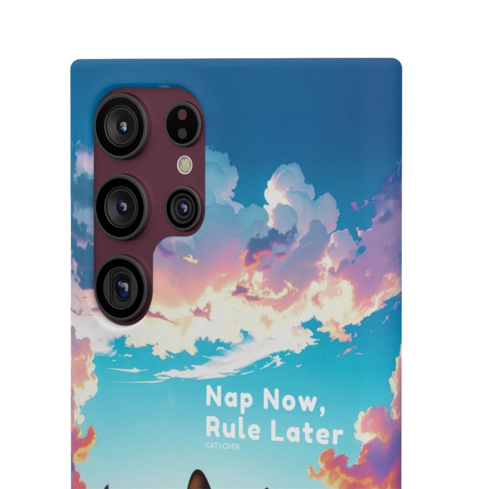 Nap Now, Rule Later Phone Case - Lazy Cat Phone Cover - Love From Snowy Shop
