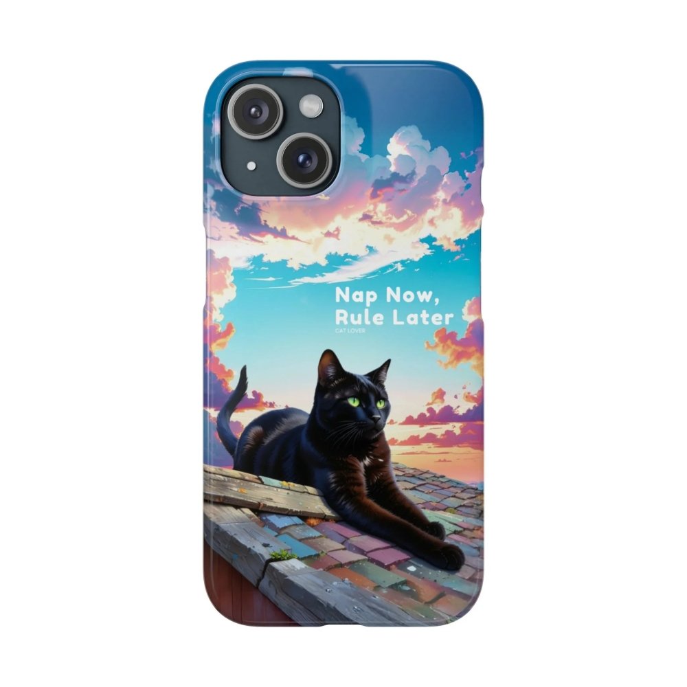 Nap Now, Rule Later Phone Case - Lazy Cat Phone Cover - Love From Snowy Shop