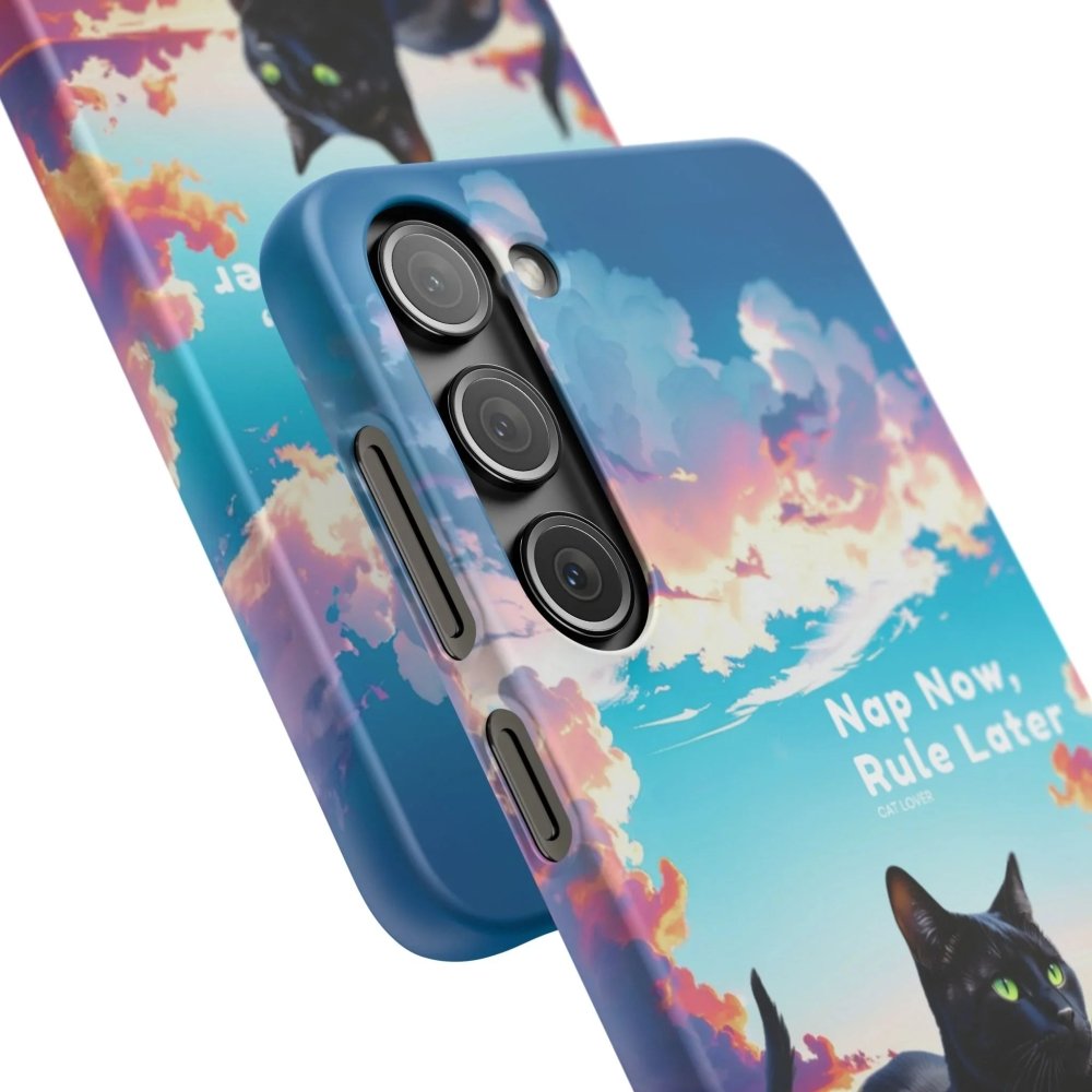 Nap Now, Rule Later Phone Case - Lazy Cat Phone Cover - Love From Snowy Shop