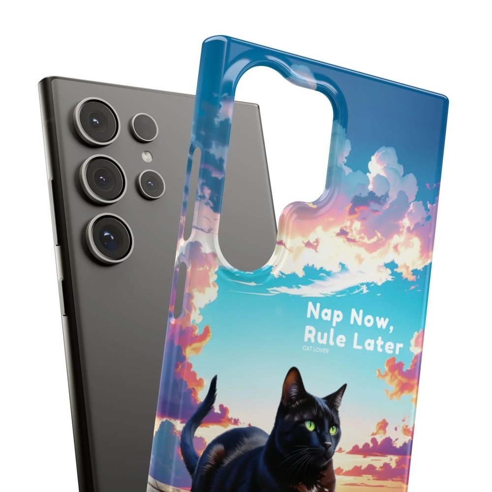 Nap Now, Rule Later Phone Case - Lazy Cat Phone Cover - Love From Snowy Shop