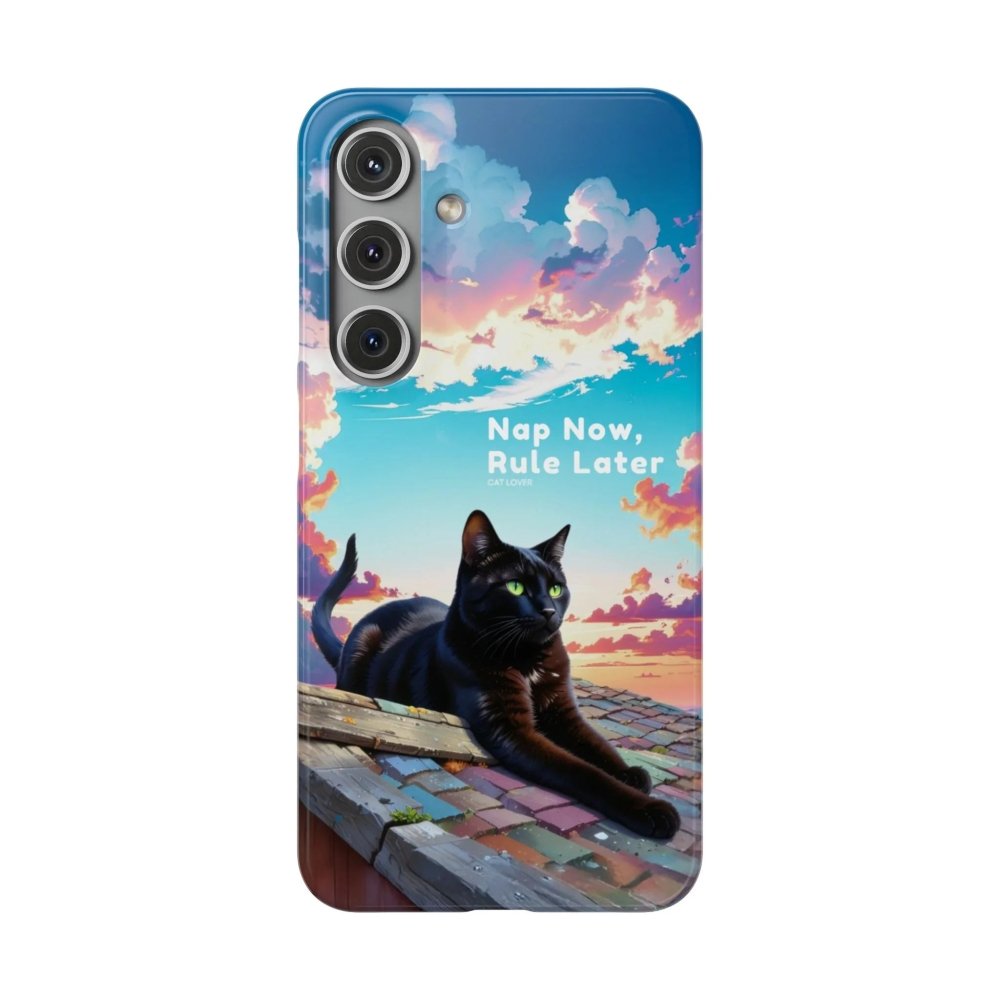 Nap Now, Rule Later Phone Case - Lazy Cat Phone Cover - Love From Snowy Shop