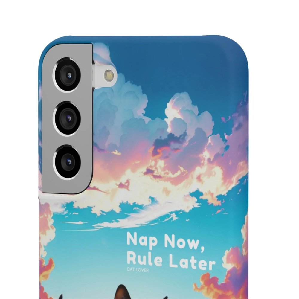 Nap Now, Rule Later Phone Case - Lazy Cat Phone Cover - Love From Snowy Shop
