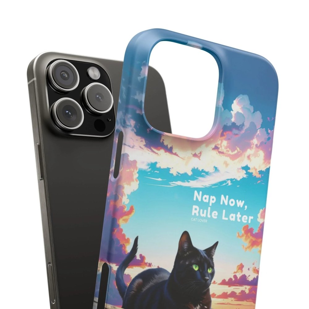Nap Now, Rule Later Phone Case - Lazy Cat Phone Cover - Love From Snowy Shop
