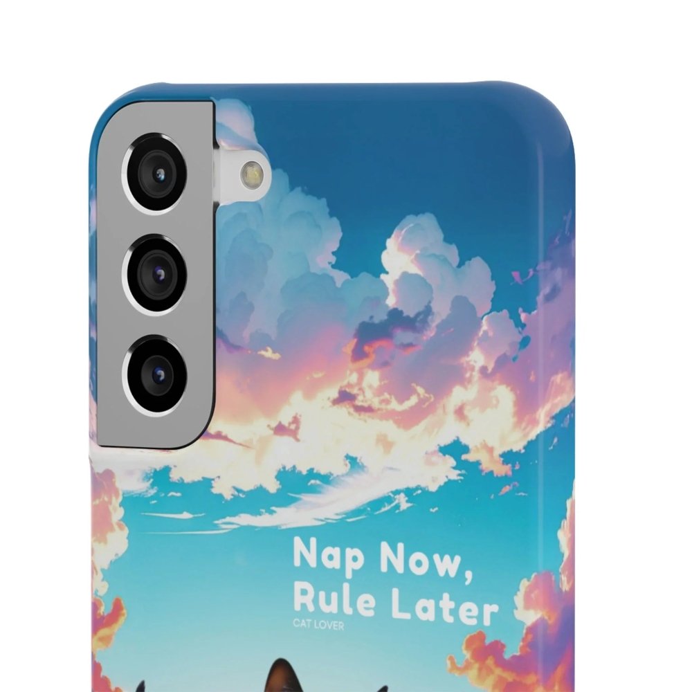 Nap Now, Rule Later Phone Case - Lazy Cat Phone Cover - Love From Snowy Shop